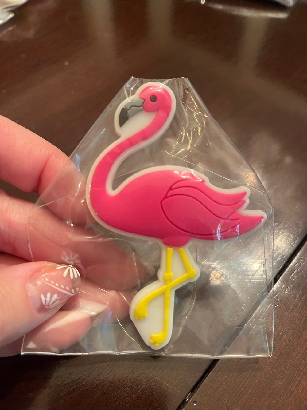 Pink Flamingo Bird Bogg bag Charm nwt